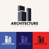 concepto de logotipo de arquitectura de edificio elegante vector