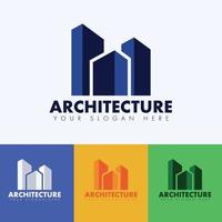 elegant building architecture logo concept vector