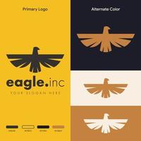 elegant minimalist eagle logo concept vector