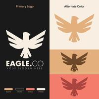 elegant minimalist eagle logo concept vector