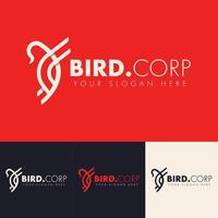 minimal simple bird logo concept vector