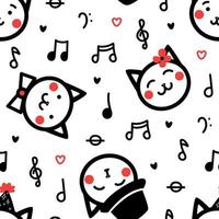 Cute seamless pattern with cats and musical notes. Funny music backdrop for kids textile, apparel, wrapping paper design. Vector print with animals drawn in doodle style 8147135 Vector Art at Vecteezy Cute seamless pattern with cats and musical notes. Funny music backdrop for kids textile, apparel, wrapping paper design. Vector print with animals drawn in doodle style 8147135 Vector Art at Vecteezy