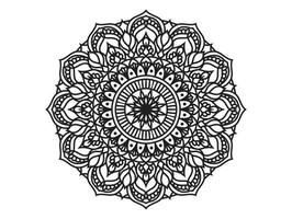 Circle pattern in the form of mandala for Henna, Mehndi, tattoos, decorative ornaments in ethnic oriental style, coloring book pages. vector
