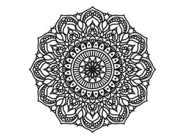 patrón de círculo en forma de mandala para henna, mehndi, tatuajes, adornos decorativos en estilo étnico oriental, páginas de libros para colorear. vector