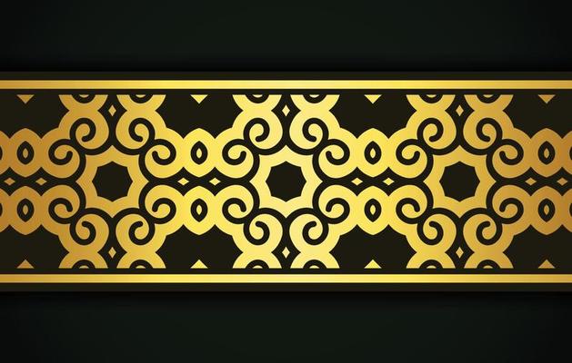 Elegant golden ornamental border template