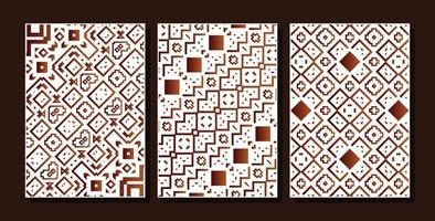 Cover of elegant pattern motif vector