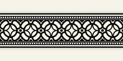 ornament style ethnic seamless borders vector