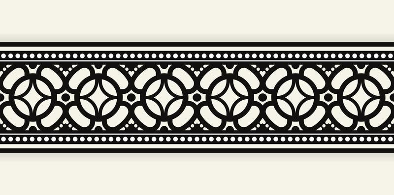 ornament style ethnic seamless borders