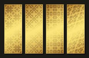 elegant gold abstract pattern vertical card vector