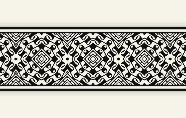 ornament style ethnic seamless borders