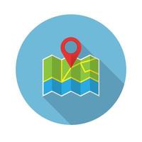 road location on the map icon - From Map, Navigation, and Location Icons set.Vector illustration in a simple style with a falling shadow. 10 eps. vector