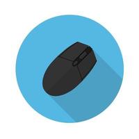 mouse flat icon.Vector illustration in a simple style with a falling shadow. 10 eps. vector