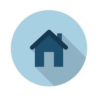 home flat icon.Vector illustration in a simple style with a falling shadow. 10 eps. vector