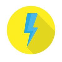 shock flat icon.Vector illustration in a simple style with a falling shadow. 10 eps. vector