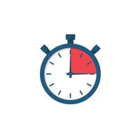 Stopwatch icon. Flat illustration of stopwatch vector icon for web design