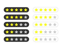 Rating rank review star icon set in different forms. vector