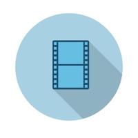 movie card flat icon.Vector illustration in a simple style with a falling shadow. 10 eps. vector