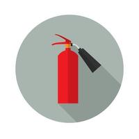 icono plano del extintor de incendios. ilustración vectorial en un estilo simple con una sombra que cae. 10 eps. vector