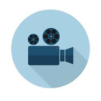 cinema Camera flat icon.Vector illustration in a simple style with a falling shadow. 10 eps. vector