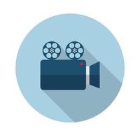 cinema Camera flat icon.Vector illustration in a simple style with a falling shadow. 10 eps. vector