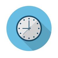 reloj de pared plano icon.vector ilustración en un estilo simple con una sombra que cae. 10 eps. vector