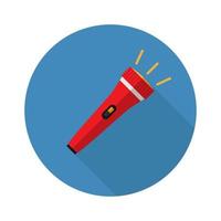 flashlight flat icon.Vector illustration in a simple style with a falling shadow. 10 eps. vector