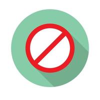 sign forbidden flat icon.Vector illustration in a simple style with a falling shadow. 10 eps. vector