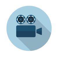 cinema Camera flat icon.Vector illustration in a simple style with a falling shadow. 10 eps. vector