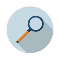 magnifying glass flat icon. search sign.Vector illustration in a simple style with a falling shadow. 10 eps. vector