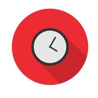 clock flat icon.Vector illustration in a simple style with a falling shadow. 10 eps. vector