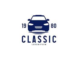 Classic car logo design template vector