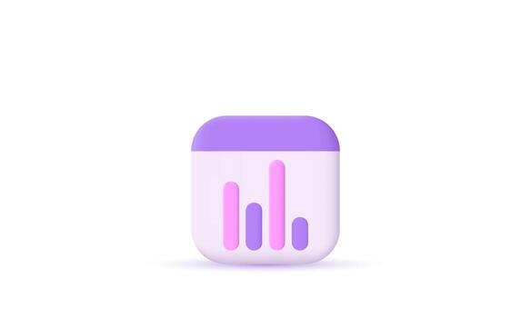 unique 3d data analysis concept icon isolated on vector