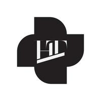 logotipo inicial de la letra ht - logotipo de empresa mínimo vector
