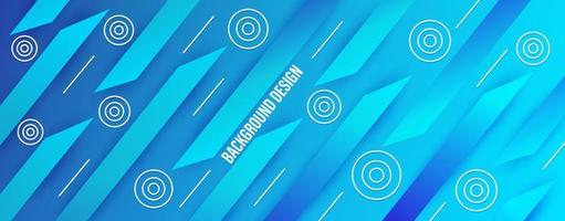 Abstract Blue Background Geometrical Shape Template Design For Banner vector