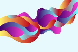 Colorful Wave Background Template Design vector