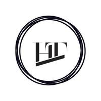 Initial Letter HT Logo - Minimal Business Logo vector