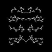 set of tree branches borders. - Vector. vector