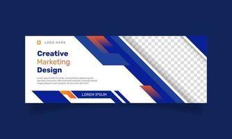 Digital marketing banner flyer. Social media cover photo design template. - Vector. vector
