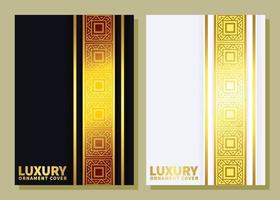 luxury ornament pattern book cover collection vector