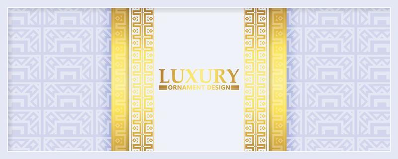 Gold and white background with border pattern