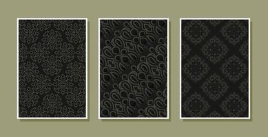 dark ornament pattern cover template vector