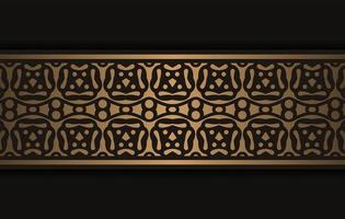 Elegant golden ornamental border template vector