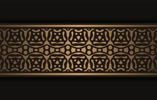 Elegant golden ornamental border template