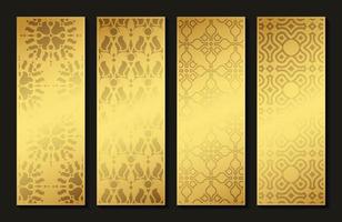 elegant gold abstract pattern vertical card vector