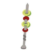 tomato, zucchini on a barbecue grill skewer vector design of flat material, insulated on white.