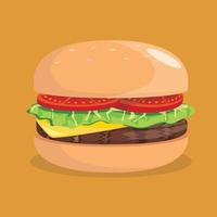 deliciosa deliciosa hamburguesa vector