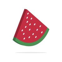 3d watermelon concept in minimal cartoon style vector