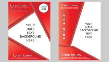 Red minimalist brochure template for a4 print vector