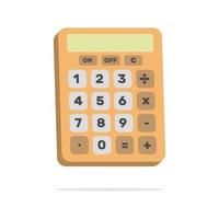 3d calculator in minimal cartoon style vector