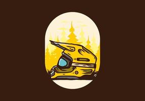 ilustración de casco de sendero de motocross al aire libre vector